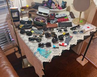 Designer sunglasses, Suzanne Somers, Versace, Christian Dior, D&B, Cartel and tons of readers