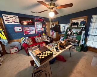 Backgammon, Chess Set - minus one piece, Dale Earnhardt, University of North Texas, Red Couch, Backgammon