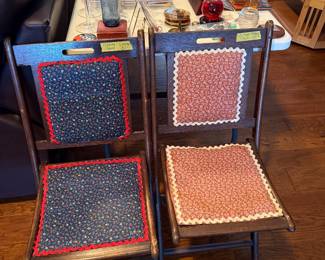 Antique wooden chairs