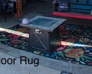 Beautiful Rug!  Fire Pit!
