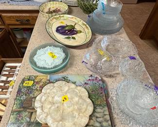 beautiful set of dishes and baking dishes