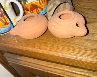 Clay oil lamps