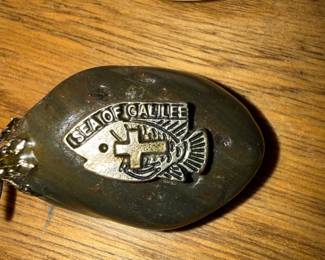 Sea of Galilee souvenir stone with Christian fish and cross