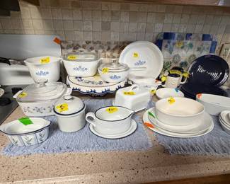 Corning Ware?  Yep! and a beautiful cake plate and gravy boat