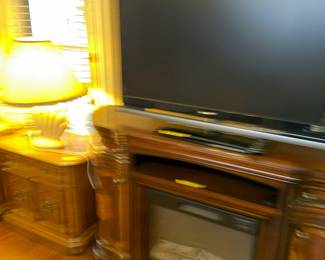 dumb TV and a beautful fireplace