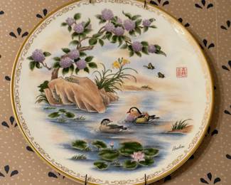 Asian collectable plates in box