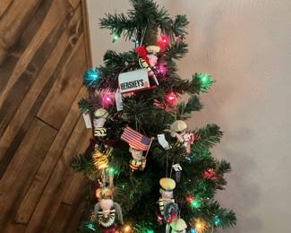 Hershey chocolate ornaments. With tags.