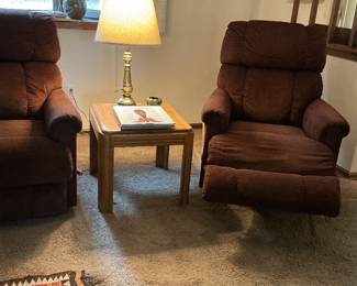 Recliner - end table - lamp