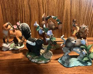 Lenox animal figurines.