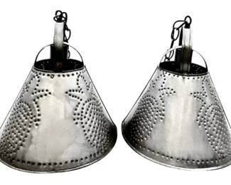 Irvin's Country Tinware Hand Punched Pendant Lights – Tin With Pineapples