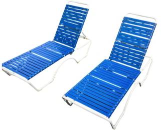 Blue Pool Lounge Set