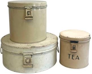 Antique Kreamer Metal Canisters