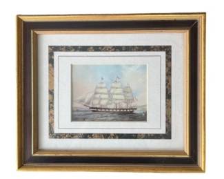 Framed Clipper Ship Print