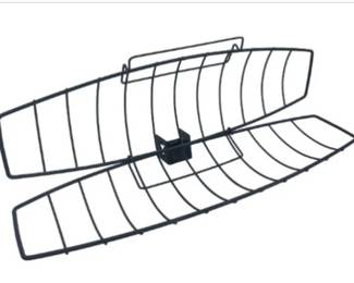 Black Metal Fish Grill With Grill Hook Accessory