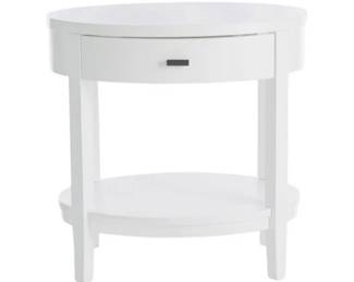 Crate & Barrel Arch White Oval Nightstand
