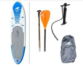 Pathfinder P73 Inflatable Paddle Board With Pump, Paddle, And Carrying Case