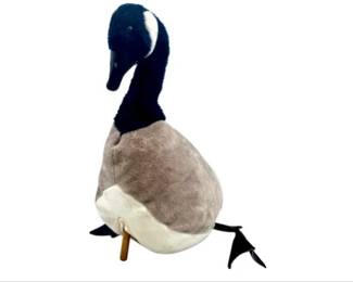 Vintage Velvet Stable 20" Canadian Goose Puppet With Wooden Dowel And Leather Beak/Feet