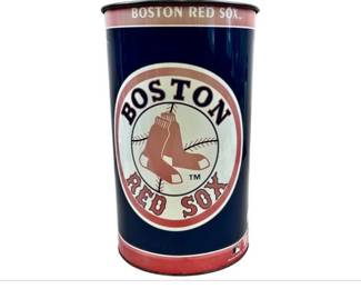 Boston Red Sox Metal Wastebasket
