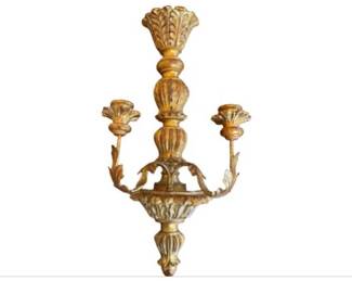 Giltwood Wall Sconce – 24.5" High – Signed Nettle Creek Gallery Classics