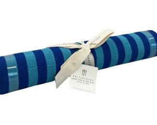 NEW! Aqua And Blue Summer Stripe Rib Table Runner