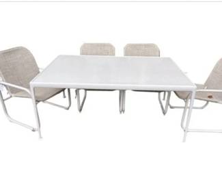 Mid-Century Aluminum Outdoor Furniture by Knoll Designer Richard Shultz – 1960s – Four Chairs, Two With Arms