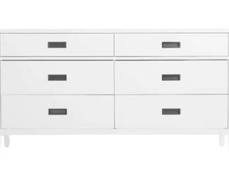 Crate & Barrel Arch White 6-Drawer Dresser