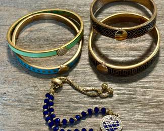 Several Halcyon Days enamel cuff bracelets