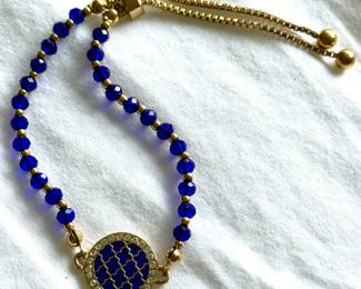 Halcyon Days beaded bracelet with enamel