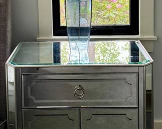(2) Z Gallerie Mirrored Nightstands