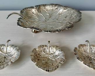 Sterling Silver Leaf Dishes