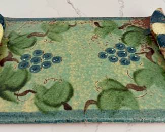 Art Pottery Cheese Tray