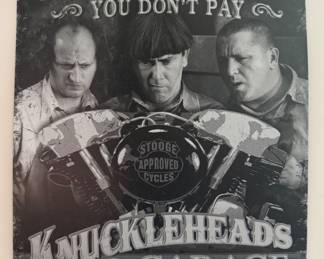 "Knuckleheads Garage" Metal Sign