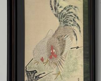 "Rooster" Block Print, Signed