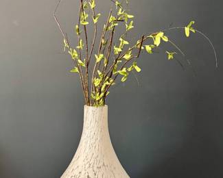 Modern Vase with Faux Floral Stems