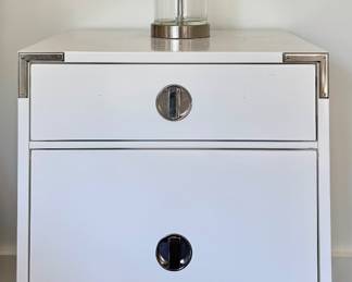 (2) West Elm Malone Campaign Nightstands