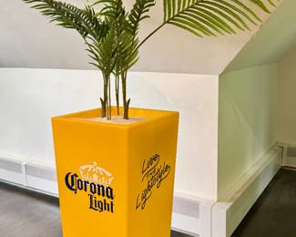 Corona Light Planter with Faux Fern