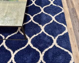 Area Rug (Navy & White)