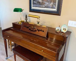 Vintage Wurlitzer Upright Piano with Bench