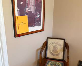 Norman Rockwell "The Marriage Contract" Print and Sleepy Eye Milling Co. Advertising