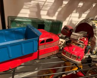 Wyandotte Motor Express Truck with Trailer and Fire Truck