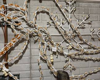 Large Snowflake and Heart Light Display