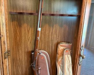 Flintlock Musket with Display Cabinet