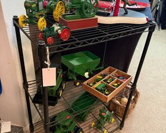 Collection of Die-Cast Farm Tractors and Implements, including John Deere and Waterloo Boy