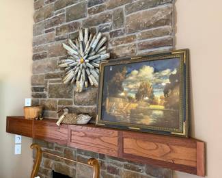 Vintage "The Garden Party" Landscape Painting