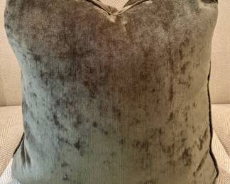 (2) Velour Down Pillows