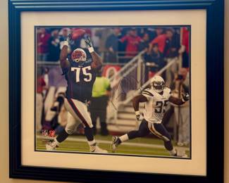 Autographed Vince Wilfork Photograph