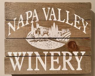 Rustic Napa Valley Winery Wood Sign