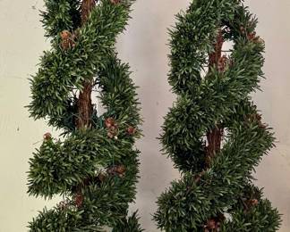 (2) Lighted Holiday Trees