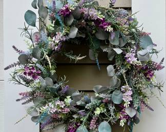(2) Faux Spring Wreaths
