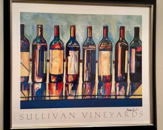 "The Merlot Tasting" Sullivan Vineyards Framed Poster